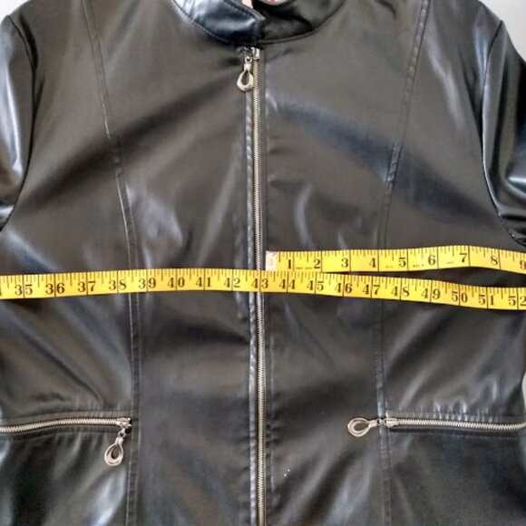 Black Faux Leather Jacket - Picture 14 of 16